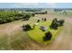A captivating aerial view showcasing the estate-like setting with mature trees and buildings at 4330 S 100 E, Lebanon, IN 46052