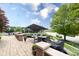 Relaxing patio with outdoor seating, landscaping, and a peaceful view at 501 Fletcher Ave # A, Indianapolis, IN 46203