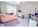 The bedroom includes a window with blinds, a bed, and furnishings at 5081 Holborn Ave, McCordsville, IN 46055
