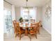 Dining room with round wood table, six chairs, and decorative wall art at 5081 Holborn Ave, McCordsville, IN 46055