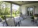 Relaxing covered patio featuring comfortable seating and a view of the landscaped backyard at 5081 Holborn Ave, McCordsville, IN 46055
