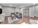 Finished basement featuring a cozy living area, ample lighting, and stylish decor at 5850 E 54Th Pl, Indianapolis, IN 46226
