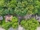 Overhead view showcasing the mature trees that add to the tranquility of this residential neighborhood at 5935 Oakforge Ln, Indianapolis, IN 46254