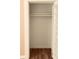 Well-organized closet with standard rod and shelf storage solutions, with hardwood flooring throughout at 597 W Adams St, Franklin, IN 46131