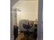 Charming home office nook with a unique live edge desk and stylish industrial lighting fixture at 597 W Adams St, Franklin, IN 46131