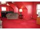 Finished attic space with wet bar, couch and stylish decor at 6052 N Deckshire Ln, Shirley, IN 47384