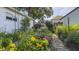 Beautiful garden in backyard with a view of the house at 622 N Dequincy St, Indianapolis, IN 46201