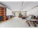 Finished basement offering a cozy seating area and an entertainment space with a projector screen at 7250 Royal Oakland Dr, Indianapolis, IN 46236