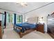 Primary bedroom with a large bed, dresser, natural light, and modern decor at 7250 Royal Oakland Dr, Indianapolis, IN 46236
