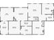 Detailed floor plan showcasing the layout of the bedrooms, kitchen, living room, and bathrooms at 761 N Holmes Ave, Indianapolis, IN 46222