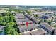 An aerial view of the neighborhood with mature trees at 9476 Oakley Dr, Indianapolis, IN 46260