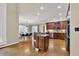 Well-designed kitchen with a center island and modern stainless steel appliances at 9690 Irishmans Run Ln, Zionsville, IN 46077