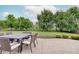 Backyard patio with dining table, perfect for outdoor entertaining and enjoying the yard at 10107 Landis Blvd, Fishers, IN 46040