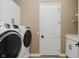 Functional laundry room with modern appliances, ample cabinet space, and a convenient layout at 10725 Crum Ct, Fishers, IN 46037