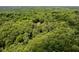 Aerial view of a secluded lot in a lush, green, tree-filled, and private location at 1125 Observatory Rd, Martinsville, IN 46151