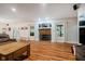 Relaxing basement with wood floors, a fireplace, and an entertainment area at 1125 Observatory Rd, Martinsville, IN 46151