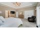 Spacious main bedroom with tray ceiling, ensuite bathroom and walk in closet at 1125 Observatory Rd, Martinsville, IN 46151