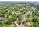 Aerial view of a residential neighborhood with tree-lined streets, showcasing the home's location and surrounding area at 12020 Colbarn Dr, Fishers, IN 46038