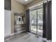 Cozy dining area with view to the backyard and a convenient rack for storage at 1225 Berrywood Dr, Greenwood, IN 46143