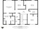 Upstairs floorplan featuring bedrooms, bathrooms, and a walk-in closet for the primary bedroom in a home at 1260 Easton Point Dr, Greenwood, IN 46142
