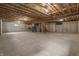 Unfinished basement with exposed ceiling, concrete walls and floor ready for customization at 13172 Duval Dr, Fishers, IN 46037