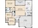 Detailed floor plan showcasing the layout including the kitchen, great room, bedrooms, owner's suite, and rear covered porch at 1550 Fox Hollow Dr, Martinsville, IN 46151