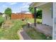 View of backyard and detached garage at 2400 Walnut St, Anderson, IN 46016