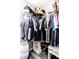 Walk-in closet with organized shelving and hanging racks, maximizing storage space at 2550 Cedarmill Dr, Franklin, IN 46131