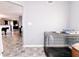 Neutral spare room featuring gray tile flooring and a dog kennel at 2550 Cedarmill Dr, Franklin, IN 46131
