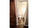 Charming bathroom featuring a sliding barn door entry and modern fixtures at 3942 Senour Rd, Indianapolis, IN 46239