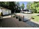 View from the deck overlooking the garage, basketball hoop and RV at 3942 Senour Rd, Indianapolis, IN 46239