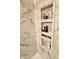 Marble-like tile niche inside the shower, perfect for storing your soaps and shampoos at 3942 Senour Rd, Indianapolis, IN 46239