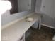 Bathroom featuring a vanity with one sink and laminate wood flooring at 4235 Foxglove Trce, Indianapolis, IN 46237