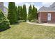Nicely landscaped backyard with green grass, trees, and manicured flower beds at 4415 Summer Dr, Zionsville, IN 46077