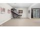 Spacious basement featuring carpeted floor, recessed lighting, and framed artwork at 4415 Summer Dr, Zionsville, IN 46077