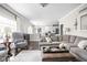 Comfortable living room with open layout and view into the kitchen and breakfast nook at 4415 Summer Dr, Zionsville, IN 46077