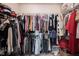 Spacious walk-in closet with organized shelving and ample storage for clothing at 485 Washington St, Fortville, IN 46040