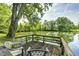 A charming dock overlooking a serene pond offers a peaceful retreat in nature at 494 W Greencastle Rd, Mooresville, IN 46158