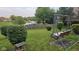 Relaxing backyard with a swing and view of the lake at 6045 Copeland Mills Ct, Indianapolis, IN 46221