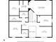 Detailed floor plan showcasing the layout of the second floor, including bedrooms and bathrooms at 6045 Copeland Mills Ct, Indianapolis, IN 46221
