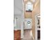 Elegant foyer with a decorative front door, tile floors, and view into the formal dining room at 6045 Copeland Mills Ct, Indianapolis, IN 46221