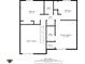 Upstairs floor plan featuring three bedrooms, two bathrooms, and a hall at 618 Stobus Dr, Greenwood, IN 46143