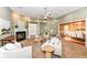 Cozy living room featuring a fireplace and ample seating at 6656 Easy St, Fishers, IN 46038