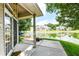 Patio with views of the community pond and fountain at 6656 Easy St, Fishers, IN 46038