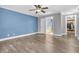 Spacious bedroom featuring a walk-in closet and ensuite bathroom at 6686 Woodcrest Dr, Avon, IN 46123