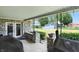 Outdoor stone patio, featuring a backyard view with lush greenery at 8219 Bishops Ln, Indianapolis, IN 46217