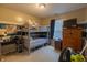 bedroom featuring a bunkbed, desk, and colorful decor at 939 Arabian Way, Bargersville, IN 46106
