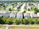 Aerial shot of residential area with well-spaced houses and mature trees, offering a peaceful environment at 951 Curlew Ln, Greenwood, IN 46143