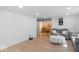 Open living room with modern recessed lighting and decorative screen panel at 951 Curlew Ln, Greenwood, IN 46143