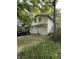 A detached two car garage located at the rear of the property at 9550 N Delaware St, Indianapolis, IN 46240